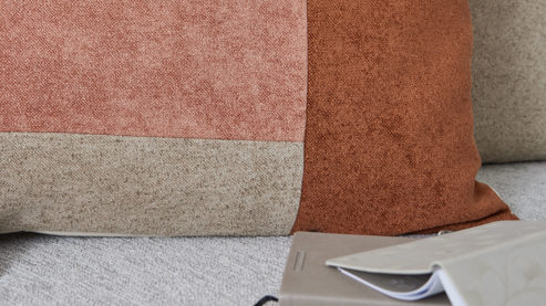 Kissenbezug /-hülle Interliving aus Stoff in Rosa Interliving Kissen Serie 9127 - Kissenhülle Sand- & Rosetöne - ca. 40 x 60 cm