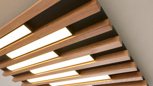 Deckenleuchte Interliving aus Holz in Schwarz Interliving Leuchten Serie 9347 - Deckenlampe Holz - ca. 62 x 60 cm