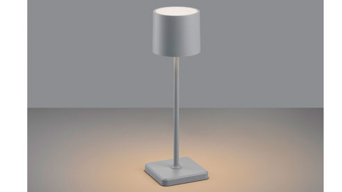 Tischleuchte Reality leuchten aus Kunststoff in Grau RL Outdoor-Tischleuchte Fernandez grauer Kunststoff - Höhe ca. 38 cm