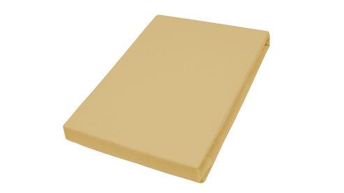 Spannbettlaken H. g. hahn haustextilien® aus Stoff in Gelb PRIMERA Spannbettlaken senffarbener Baumwolljersey - ca. 100 x 200 cm