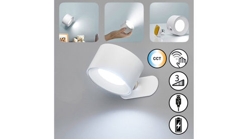 Wandleuchte Fh lighting aus Metall in Weiß FH LIGHTING Akku Leuchten Serie Magnetic matt weißes Metall - ca. 8 x 4,5 cm