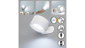 Wandleuchte Fh lighting aus Metall in Weiß FH LIGHTING Akku Leuchten Serie Magnetic matt weißes Metall - ca. 8 x 4,5 cm