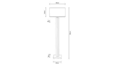 Stehleuchte Spot light aus Textil in Weiß SPOT LIGHT Stehleuchte Yaren Eiche & Weiß - Höhe ca. 155 cm