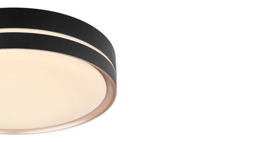 Deckenleuchte Globo lighting aus Metall in Schwarz GLOBO Deckenlampe Manni schwarzes Metall - Durchmesser ca. 39 cm