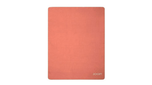 Wohndecke Biederlack® aus Stoff in Orange JOOP! Wohndecke Uni Doubleface Kupfer & Sand – ca. 150 x 200 cm