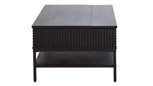 Couchtisch Gutmann factory® aus Holz in Schwarz Couchtisch Mamba schwarzes Akazienholz - ca. 90 x 65 cm