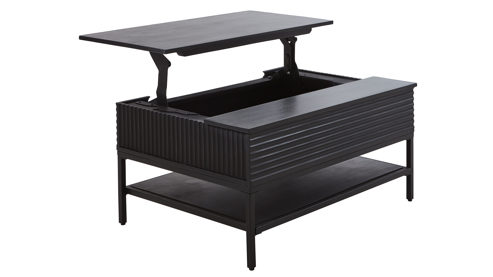 Couchtisch Gutmann factory® aus Holz in Schwarz Couchtisch Mamba schwarzes Akazienholz - ca. 90 x 65 cm