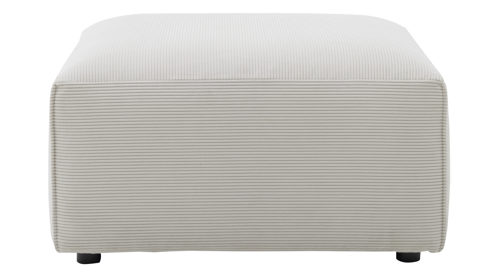 Polsterhocker Roomio® aus Stoff in Weiß Roomio® No. 4100 - XXL-Polsterhocker weißer Feincord - ca. 80 x 80 cm