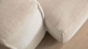 Ecksofa Roomio® aus Stoff in Weiß Roomio® No. 4100 - Ecksofa schneeweiße Chenille Trend  - Stellfläche ca.  189 x 232 cm