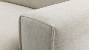 Ecksofa Roomio® aus Stoff in Weiß Roomio® No. 4100 - Ecksofa schneeweiße Chenille Trend  - Stellfläche ca.  232 x 189 cm