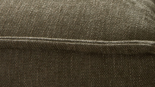 Polsterhocker Roomio® aus Stoff in Grün Roomio® No. 4102 - XXL-Polsterhocker grüner Strukturbezug Yelda & Metallfüße 908 MF - ca. 80 x 80 cm