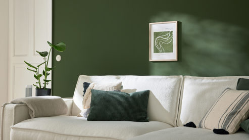 Ecksofa Roomio® aus Stoff in Weiß Roomio® No. 4102 - Ecksofa weißer Stoffbezug Loop & Metallfüße 908 MF - Stellfläche ca. 272 x 190 cm