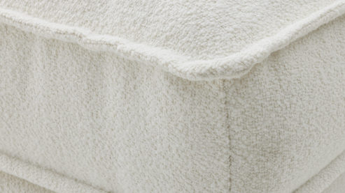 Ecksofa Roomio® aus Stoff in Weiß Roomio® No. 4102 - Ecksofa weißer Stoffbezug Loop & Metallfüße 908 MF - Stellfläche ca. 190 x 272 cm