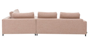 Ecksofa Roomio® aus Stoff in Rosa Roomio® No. 4103 - Ecksofa rostfarben melierter Bezug Donna & Metallfüße 1116 MFSM - Stellfläche ca.  302 x 223 cm