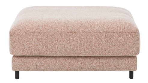 Polsterhocker Roomio® aus Stoff in Rosa Roomio® No. 4103 - XXL-Polsterhocker rostfarben melierter Stoffbezug Donna & Metallfüße 1116 MFSM - ca. 90 x 120 cm