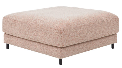 Polsterhocker Roomio® aus Stoff in Rosa Roomio® No. 4103 - XXL-Polsterhocker rostfarben melierter Stoffbezug Donna & Metallfüße 1116 MFSM - ca. 90 x 120 cm