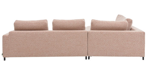 Ecksofa Roomio® aus Stoff in Rosa Roomio® No. 4103 - Ecksofa rostfarben melierter Bezug Donna & Metallfüße 1116 MFSM - Stellfläche ca.  223 x 302 cm
