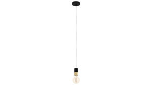Pendelleuchte Roomio® aus Metall in Schwarz Roomio® Hängeleuchte No. 9801 schwarzes & messingfarbenes Metall - Durchmesser ca. 5 cm