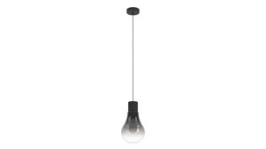 Pendelleuchte Roomio® aus Glas in Schwarz Roomio® Hängeleuchte No. 9802 schwarzes Glas - Durchmesser ca. 20 cm