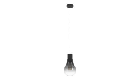 Pendelleuchte Roomio® aus Glas in Schwarz Roomio® Hängeleuchte No. 9802 schwarzes Glas - Durchmesser ca. 20 cm