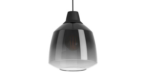 Pendelleuchte Roomio® aus Glas in Schwarz Roomio® Hängeleuchte No. 9803 schwarzes Glas - Durchmesser ca. 20 cm