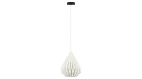 Pendelleuchte Roomio® aus Karton / Papier / Pappe in Weiß Roomio® Lampen No. 9808 - Hängelampe weißes Papier - Durchmesser ca. 30 cm
