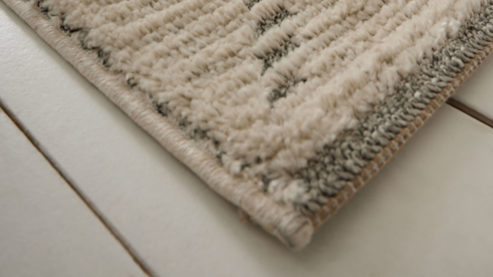 Webteppich Roomio® aus Kunstfaser in Beige Roomio® Teppich No. 8301 cremefarbenes Grafikmuster - ca. 200 x 290 cm