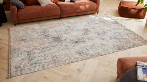 Webteppich Roomio® aus Kunstfaser in Mehrfarbig Roomio® Teppich No. 8302 mehrfarbig gemustert - ca. 133 x 190 cm