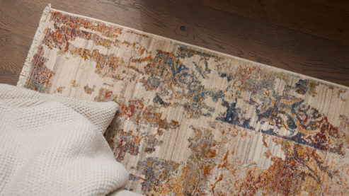 Webteppich Roomio® aus Kunstfaser in Beige Roomio® Teppich No. 8305 sandfarben gemustert - ca. 133 x 185 cm