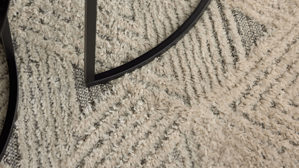 Webteppich Roomio® aus Kunstfaser in Weiß Roomio® Teppich No. 8308 creme-grau gemustert - ca. 160 x 230 cm