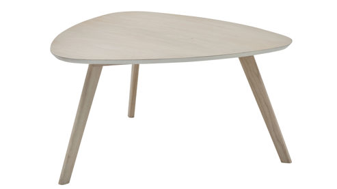 Couchtisch Roomio® aus Holz in Holzfarben Hell Roomio No. 2000 - Couchtisch weiß gewaschene Esche - ca. 80 x 78 cm