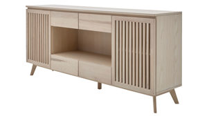 Sideboard Roomio® aus Holz in Holzfarben Roomio No. 2000 - Sideboard für Wohn- und Esszimmer weiß gewaschene Esche - zwei Türen, vier Schubladen, Länge ca. 180 cm