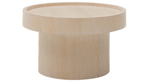 Couchtisch Roomio® aus Holz in Holzfarben Hell Roomio No. 2000 - Couchtisch weiß gewaschene Esche - Durchmesser ca.  72 cm