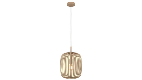 Pendelleuchte Eglo aus Metall in Beige EGLO Hängeleuchte Romazzina sandfarbener Stahl - Durchmesser ca. 33 cm