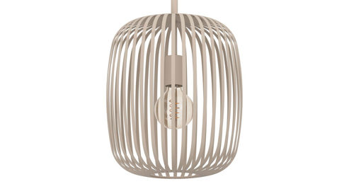 Pendelleuchte Eglo aus Metall in Beige EGLO Hängeleuchte Romazzina sandfarbener Stahl - Länge ca. 90 cm