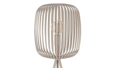 Stehleuchte Eglo aus Metall in Beige EGLO Stehleuchte Romazzina sandfarbener Stahl - Höhe ca. 141 cm