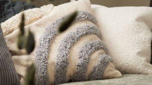 Kissenbezug /-hülle Roomio® aus Stoff in Schwarz Roomio® Kissenhülle No. 9408 Baumwollbezug mit graphischem Muster - ca. 45 x 45 cm