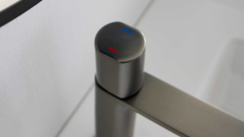 Mischbatterie Interliving aus Metall in Dunkelgrau Interliving Bad Serie 3702 - Armatur 7698 mattes Graphit