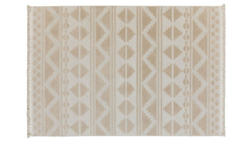 Webteppich Roomio® aus Kunstfaser in Beige Roomio® Teppich No. 8307 beiges Rautenmuster - ca. 200 x 290 cm