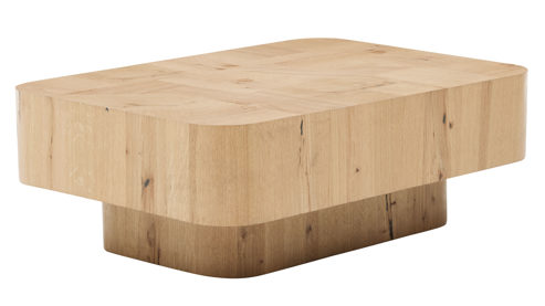 Couchtisch Roomio® aus Holz in Holzfarben Roomio No. 2002 - Couchtisch Eichefurnier - ca. 100 x 70 cm