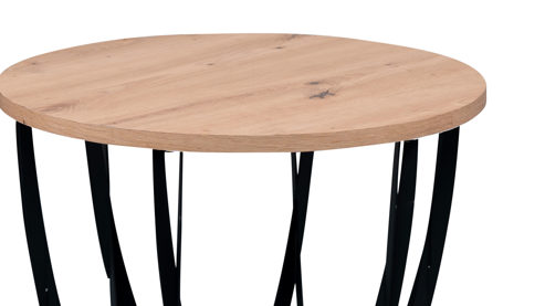 Beistelltisch M2 kollektion aus Holz in Holzfarben Beistelltisch Mella 1 Artisaneiche & Schwarz - Durchmesser ca. 50 cm