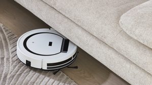 Ecksofa modulmaster aus Stoff in Beige Modulmaster Serie MM-MP1181 - Ecksofa ecrufarbenes Flachgewebe Cyber & schwarze Metallfüße – Stellfläche ca.  188 x 322 cm