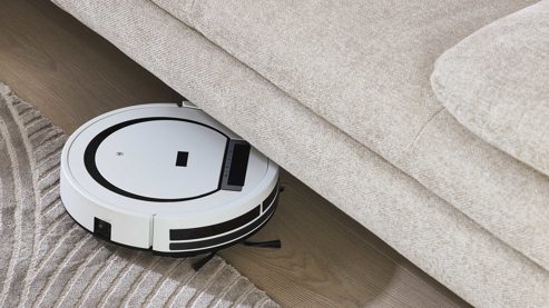 Polsterhocker modulmaster aus Stoff in Beige Modulmaster Serie MM-MP1181 - XL-Hocker ecrufarbenes Flachgewebe Cyber & schwarze Metallfüße – ca.  93 x 72 cm