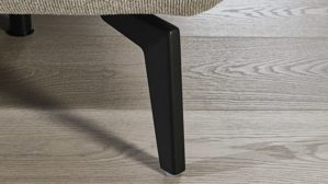 Ecksofa modulmaster aus Stoff in Beige Modulmaster Serie MM-MP1181 - Ecksofa ecrufarbenes Flachgewebe Cyber & schwarze Metallfüße – Stellfläche ca.  188 x 322 cm