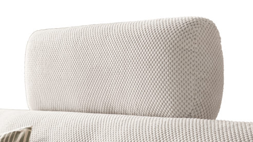 Kopfstütze Megapol aus Stoff in Beige Polsterprogramm VS-MP1196 - Kopfstütze naturfarbener Velours Castle – ca.  64 x 21 cm