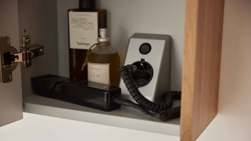 Badmöbel-Set Interliving aus Holz in Holzfarben Interliving Bad Serie 3702 - Badmöbel-Set 7751 braune Cuneo Eiche - dreiteilig