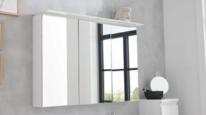 Badmöbel-Set Interliving aus Holz in Weiß Interliving Bad Serie 3702 - Badmöbel-Set 7793 Edelweiß - dreiteilig