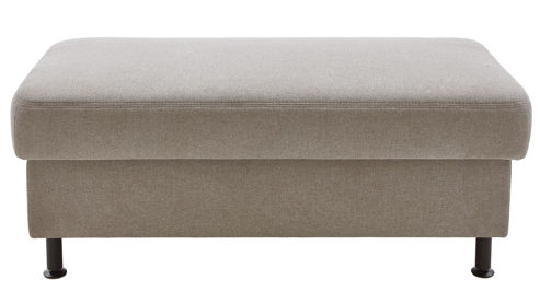 Polsterhocker modulmaster aus Stoff in Beige Modulmaster MM-ZE1148 - XXL-Hocker ecrufarbenes Flachgewebe Cyber & Fuß Z002-M01 - ca. 130 x 65 cm