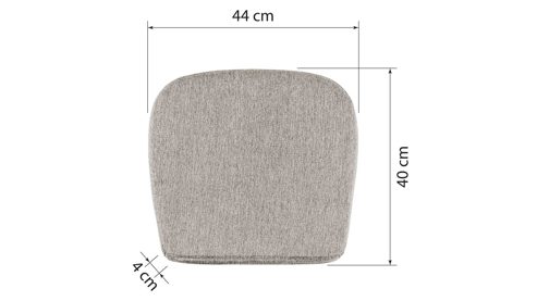 Einzelkissen Niehoff garden aus Kunstfaser in Beige NIEHOFF GARDEN Rückenkissen Lido taupefarbenes Olefin - ca. 44 x 40 cm