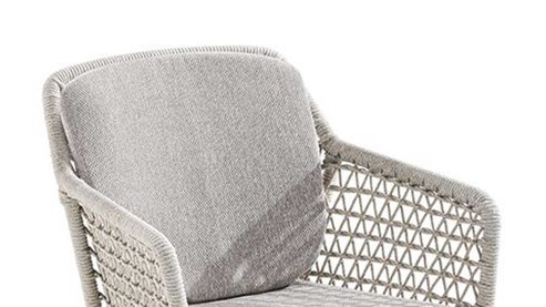 Einzelkissen Niehoff garden aus Kunstfaser in Beige NIEHOFF GARDEN Rückenkissen Lido taupefarbenes Olefin - ca. 44 x 40 cm